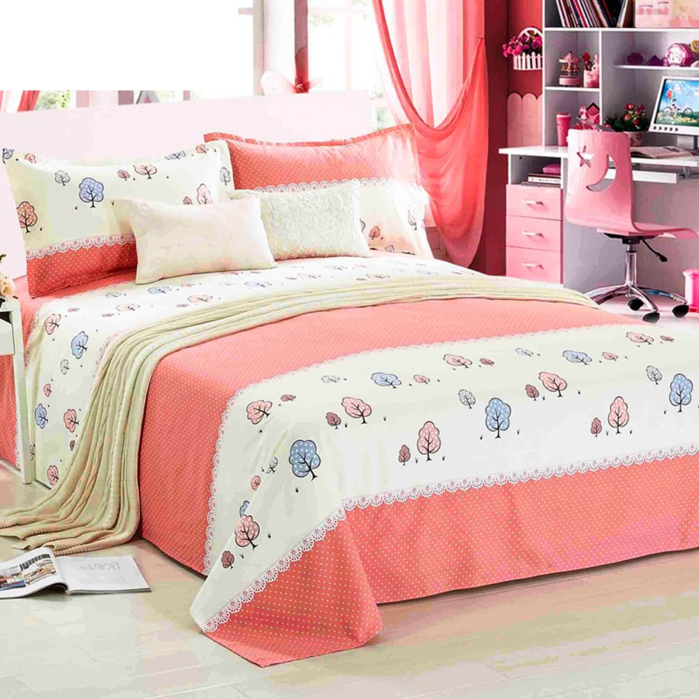 Drap en coton anti-usure drap uni épaissi 230x230cm grand lit