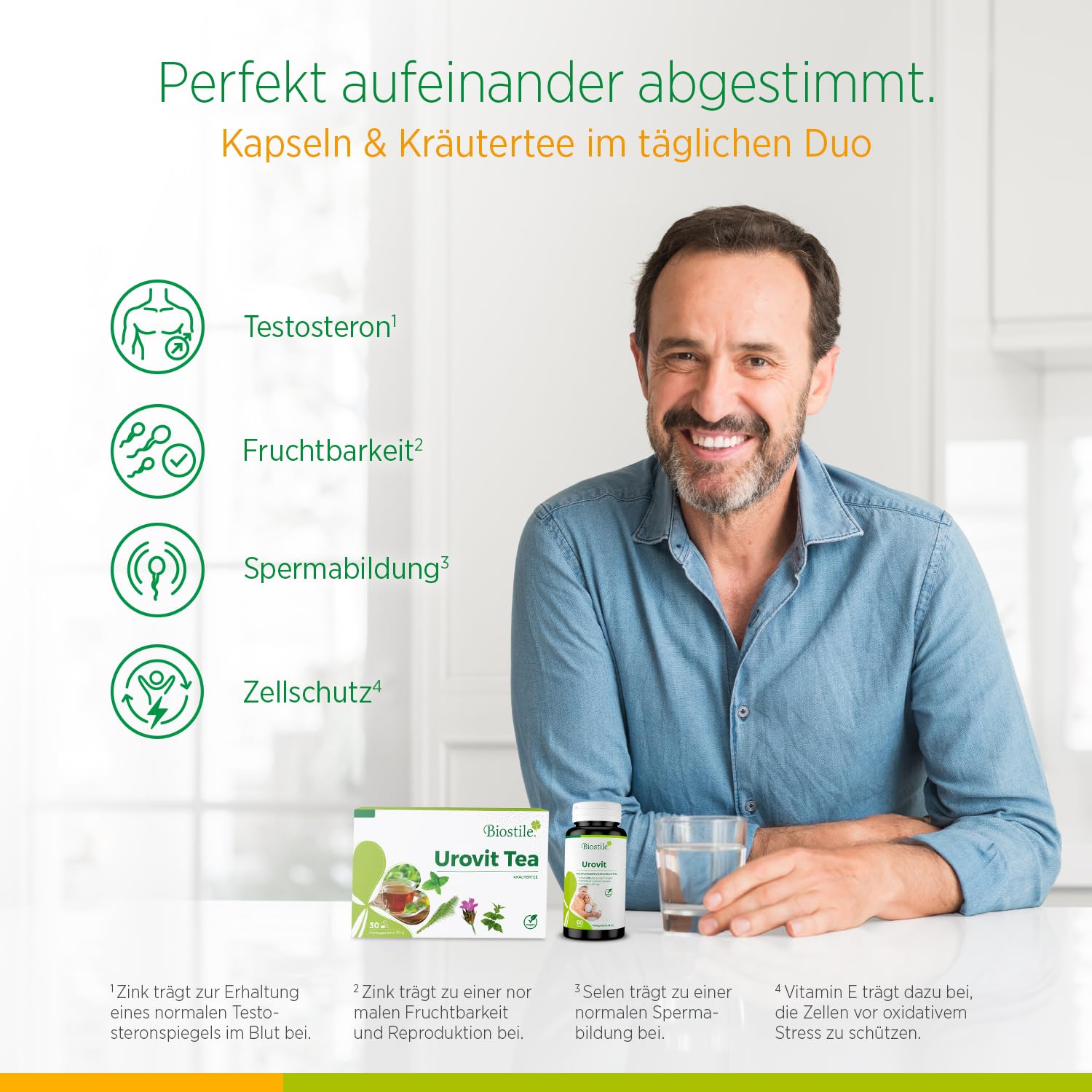 Urovit Complet | Kapseln & Kräutertee für Männer