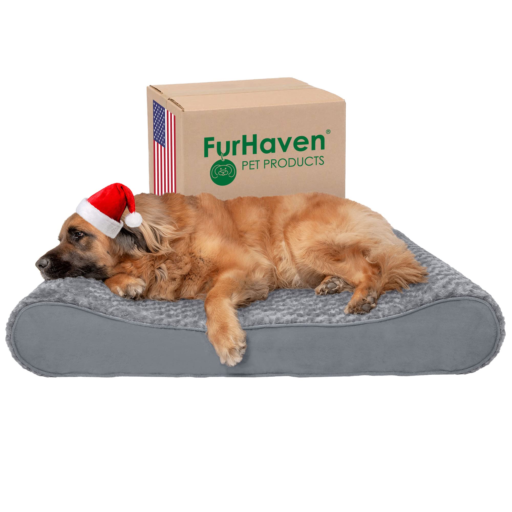 Furhaven Ultra Plush Luxe Lounger Supportive Orthopedic Foam Dog Bed