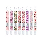 babygoal Fruit Pacifier Clips, 8 Pack Binky Paci Holder Clips Fits for Most Pacifiers and Binkies 8PS52-B