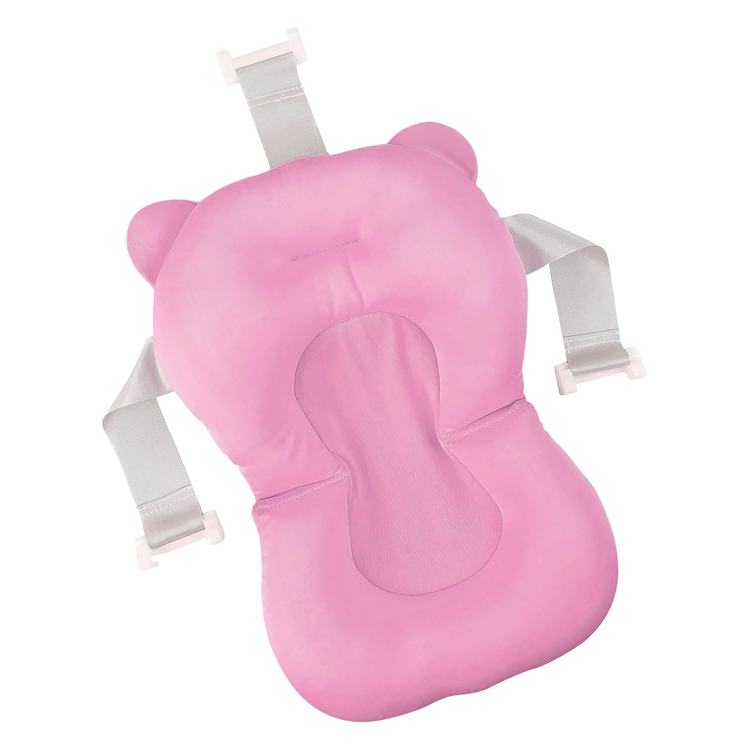 The Moon brandAntiSlip Baby Bath Pad, Foldable Floating Infant Bath Support Cushion for Bathtub, Bath Tub Seat Mat For New Born Bath Support pillow, 0 - 24 Months - Pink