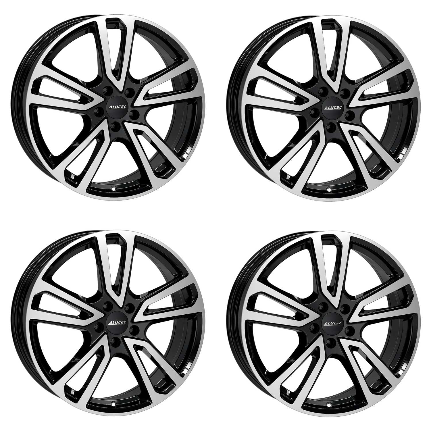 4 x Alutec felgi Tormenta 7.5Jx17 ET40 5x112, diamentowo-czarne, polerowane fronty kompatybilne z MERCEDES-BENZ A B C CLA E GLA GLB GLC S SLK SLC V Vito