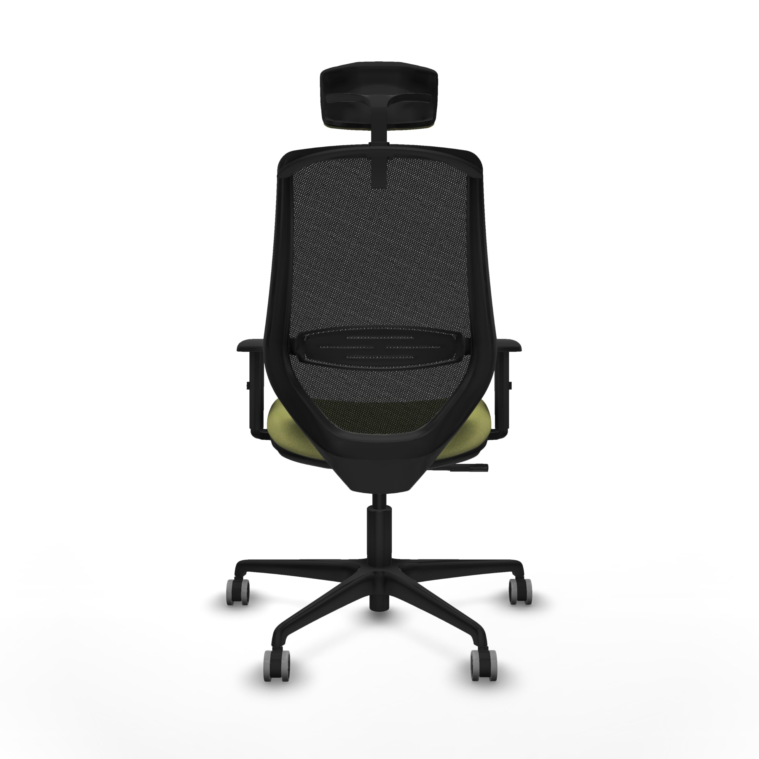 Piqueras y Crespo Silla para Oficina Sencilla Mardos con Respaldo Fijo, cabecero 2D, Apoyo Lumbar 1D, Brazos 1D, Mecanismo sincro 4 Posiciones, Peso máximo 120 Kg, 8 Horas de Uso