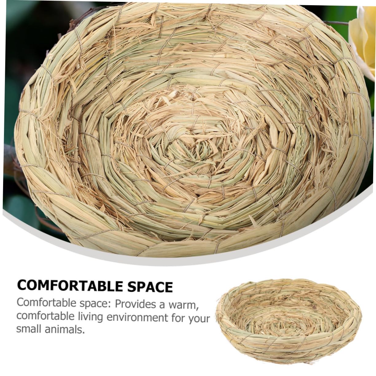 Nido De Pájaros De Tejida para Aves Pequeñas Casa De Cría Natural para Palomas Conejos y Decoración De Jardín Material Resistente y Acogedor