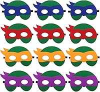 Vista 1 de Paquete de 12 máscaras de superhéroe para niños, máscaras de fieltro de superhéroes, recuerdos de fiesta, juego temático de superhéroes, suministros
