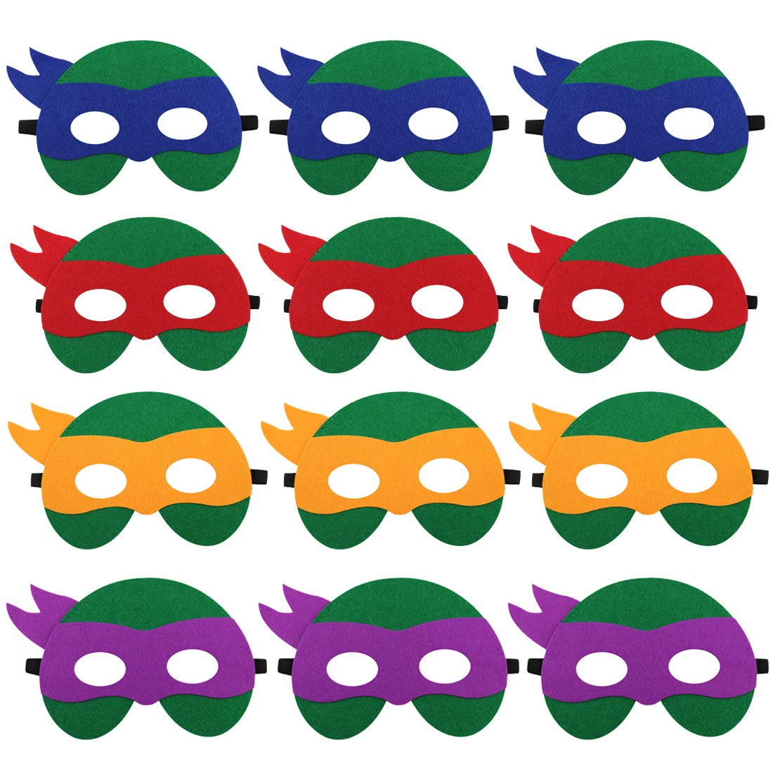 12 Pcs Superhero Felt Mask Party Supplies for Kids, Party Favors, Role Play, Halloween, Children's Holiday Gifts for Boys and Girls