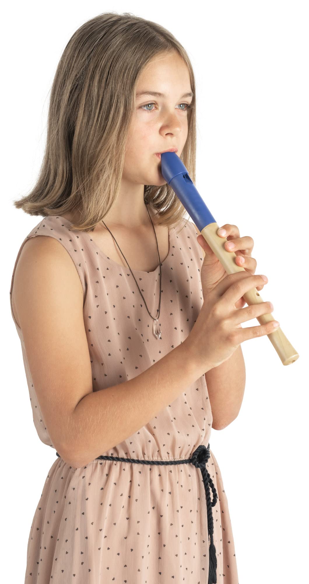 Classic Cantabile Pivella Blockflöte (Blau - Barock, C-Sopran Blockflöte) | C-Sopran, Kopfstück aus Spezial-Kunststoff, Unterstück aus Ahorn, Etui und Pflegezubehör