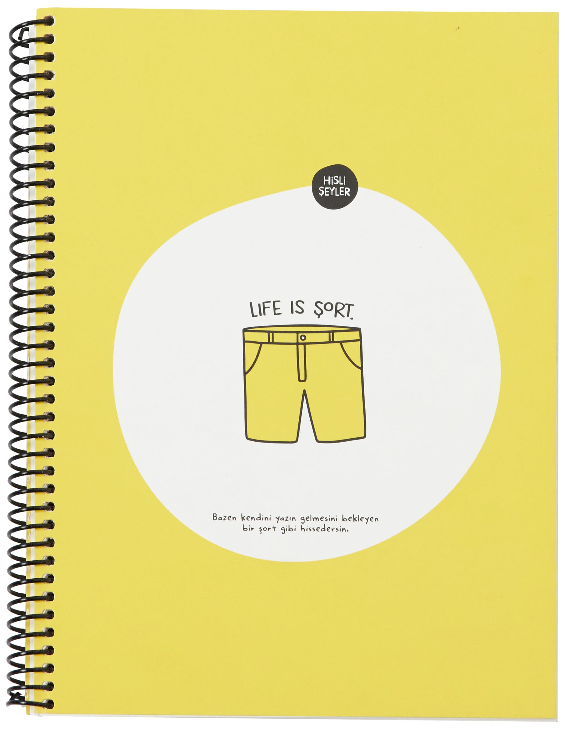 80 Yaprak Kareli Hafif Kağıt Stickerli Defter, Şort, 18.5x25cm