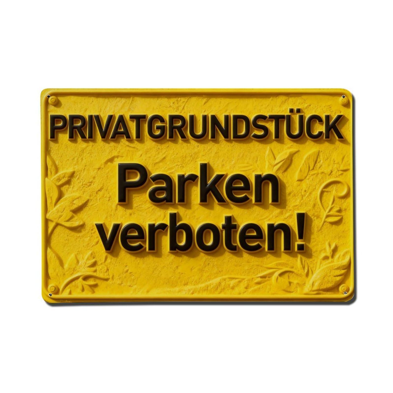 Private Property No Parking Vintage Metal Tin Sign Retro Wall Decor, Bar Garage Cafe Kitchen Home Wall Art Poster Decoration 8x12inches