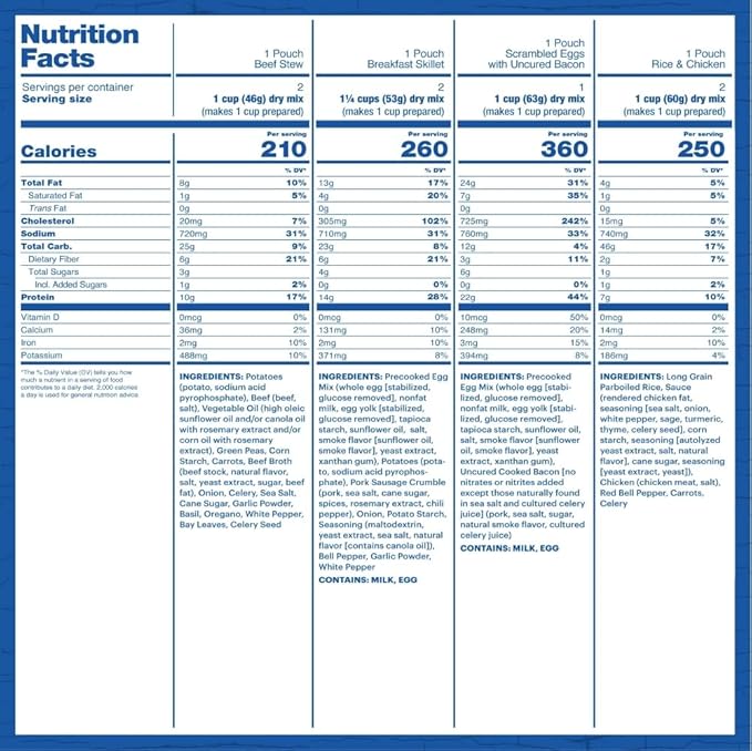 Mountain House Expedition Meal Assortment Bucket Freeze Dried Backpacking & Camping Food 30 Servings