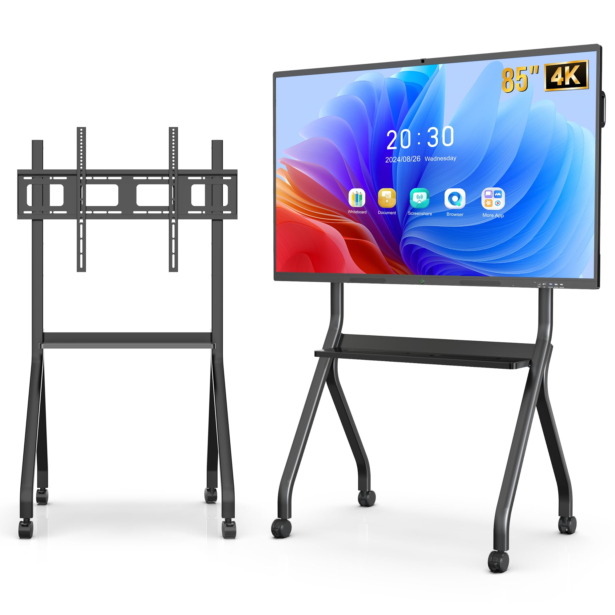 85 Inch Interactive Whiteboard 4K Smart Board Touchscreen Built in Ultra High Definition Camera Open App Ecosystem Presentation