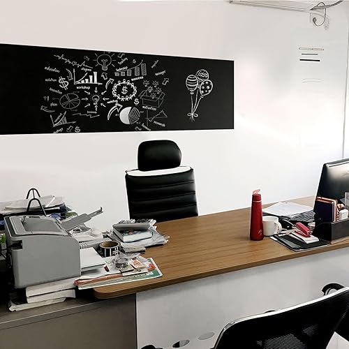 Miniatura 4 de Pegatina de pared para pizarra, decoración de pizarra, PVC, autoadhesiva, extraíble, reutilizable, borrable, papel tapiz para puerta, nevera