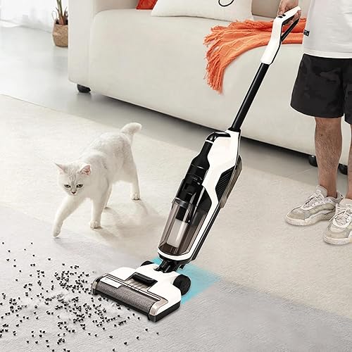 Miniatura 2 de SaWaUto Aspiradora en seco y húmedo, trapeador inteligente de un solo paso con succión de potencia intensa de 17000 Pa, ligero y largo tiempo de