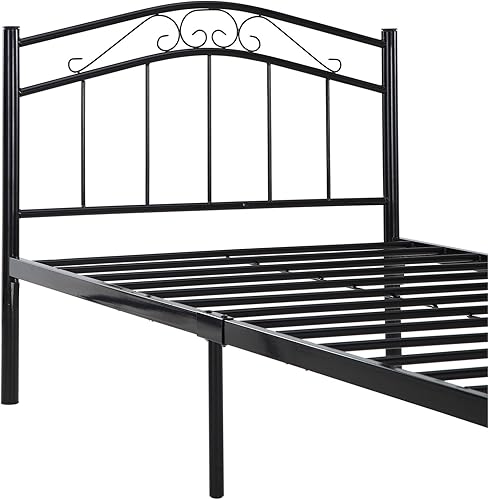 Miniatura 5 de Modway Townhouse - Cama moderna con plataforma de metal, tamaño individual, color negro