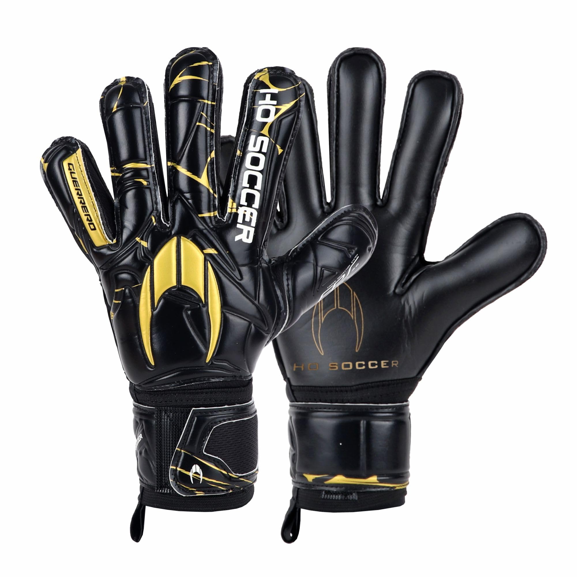 HO Soccer Guerrero Primary Protek Golden Team Guantes Portero con Protecciones Extraíbles Negro/Dorado 8