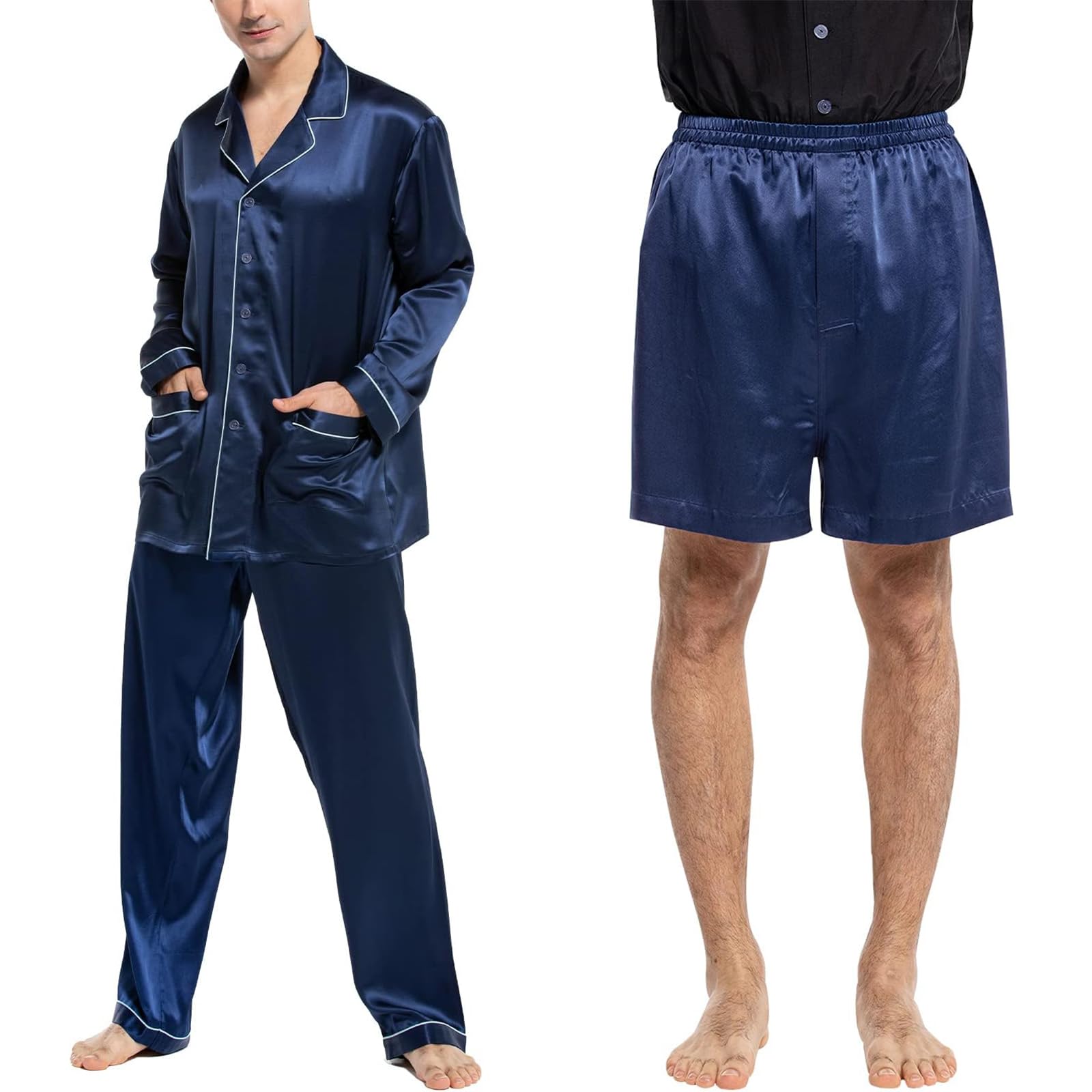 Cold Posh Mens Silk Long Pajamas Set For Men 2 | Desertcart INDIA