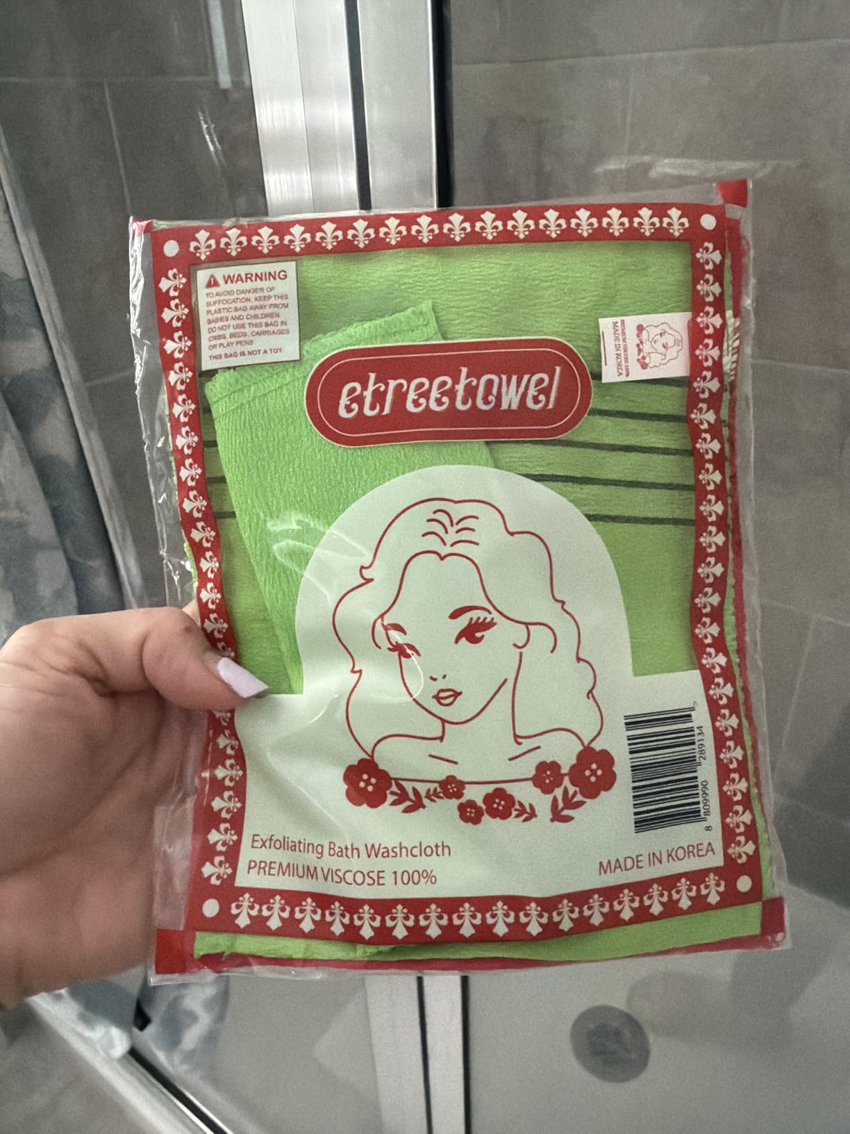 etreetowel Anti-Shrink Korean Asian Exfoliating Bath Washcloths Mitt Scrub for Body washcloth Glove Premium Viscose Rayon Onsen Towel Korea Made (6PACK)