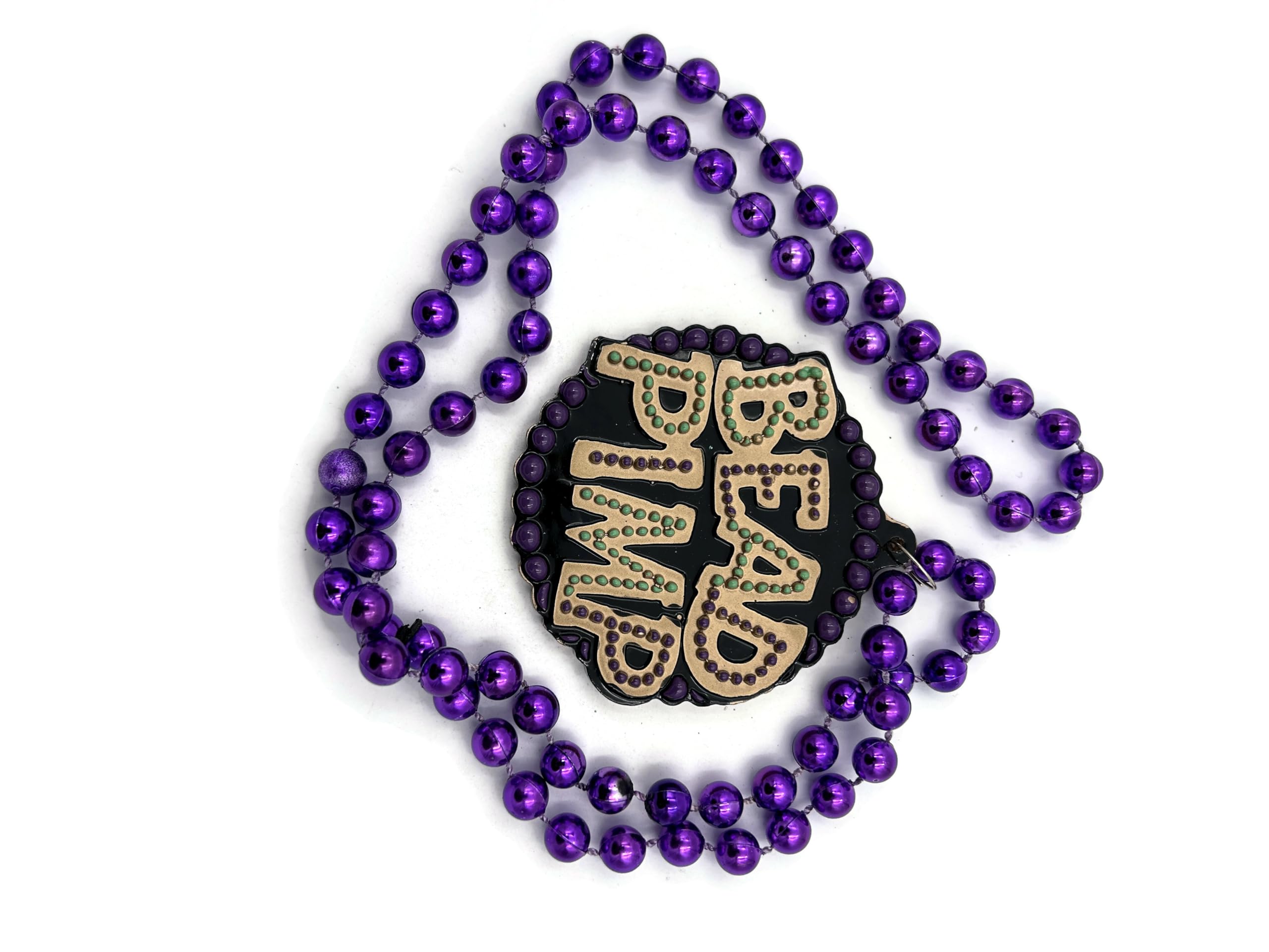 Bead Pimp Mardi Gras Bead Necklace Flash New Orleans Beads Party Ladies Purple Beads