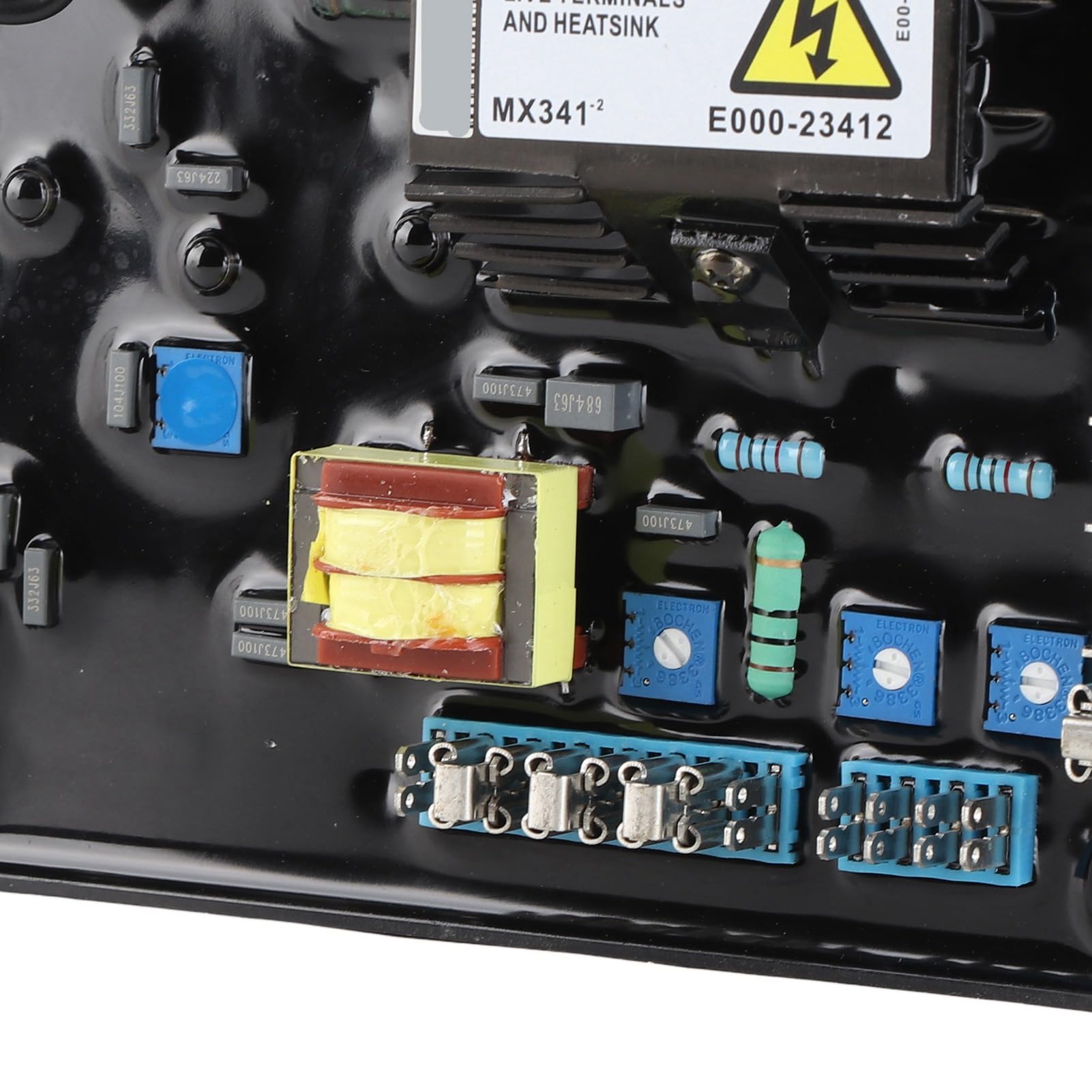 Controlador Automático de Voltaje, Material ABS, Módulo AVR MX341 para Generador sin Escobillas con Protección contra Sobreexcitación y Baja Velocidad, Ideal para Uso en Campo