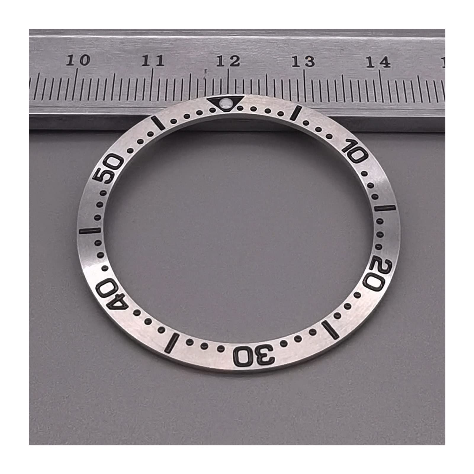 LiFBeauTiFul Mod Compatible With SKX007 Watch Parts 38mm Stainless Steel Bezel Insert Compatible With Seiko 007 009 NH35 NH36 Movement Watch home (Color : Silver)