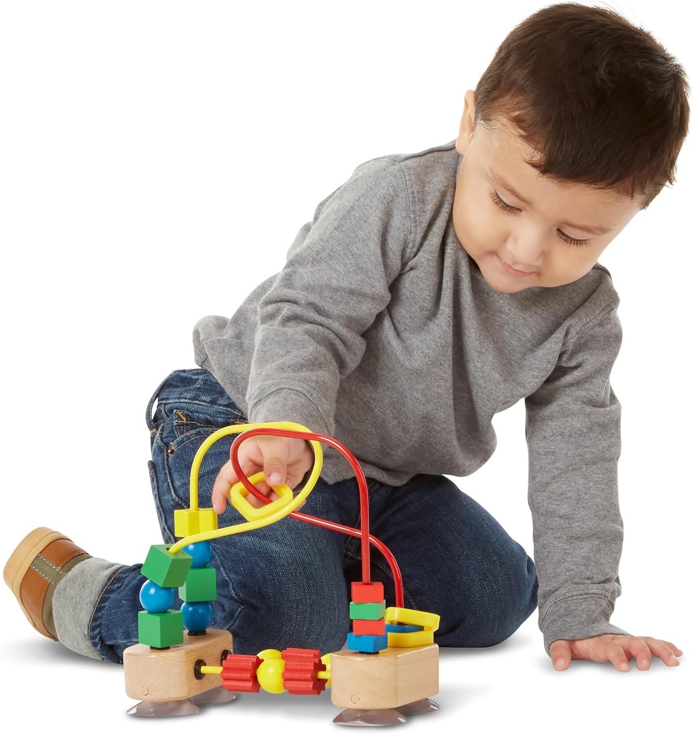 Melissa & Doug First Wooden Bead Maze, Develops Motor and Cognitive Skills, Great for Girls and Boys Ages 1-3, Encourages Fun and Creative Learning!