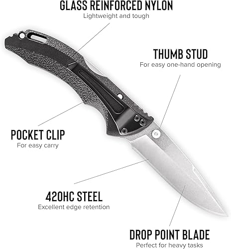 Vista 12 de Cuchillo plegable Buck Knives, 285, Bantam BLW, con clip removible, Camuflaje Mossy Oak Break-up Country Camo