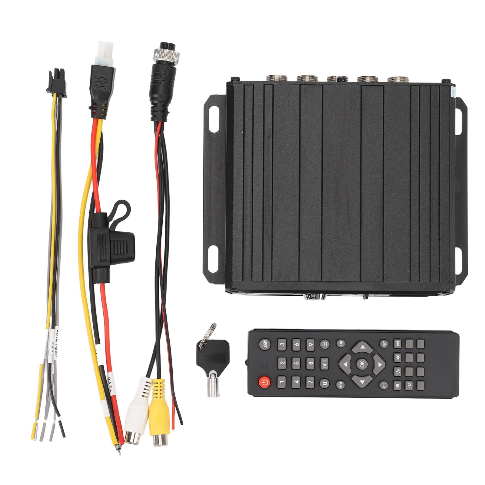Generic Przełącznik Wideo Kamery Cofania, Mini Uniwersalna Kamera Parkowania Rozdzielacz Wideo DC12V/24V 4 Wejście 1 Wyjście 1080P AHD dla Ciężarówki RV Bus (Bez karty pamięci)