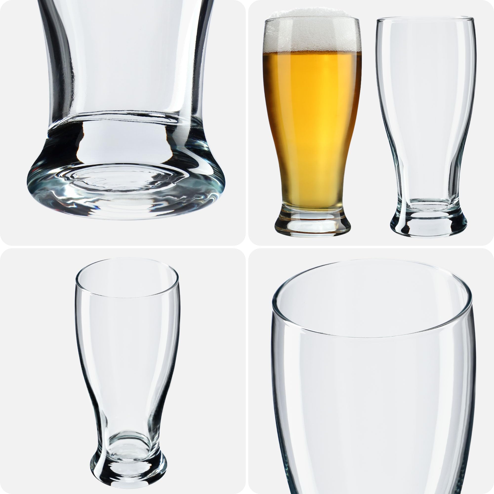 Set 8 Bicchieri Da Birra KADAX 510ml - Vetro Di Qualità Per Feste E Casa - Foto 3