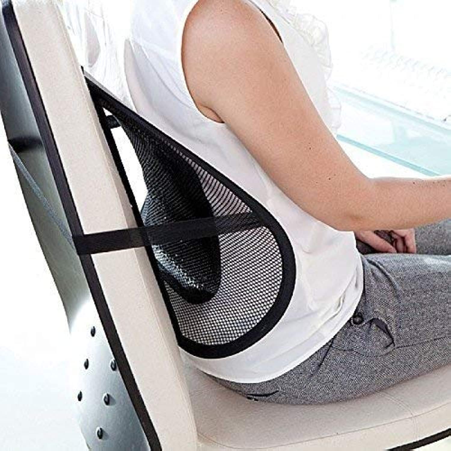 Car Seat Chair Cushion Lumbar Back Support for Car Seat Chair Office Massage Mesh Ventilate Pain Relief Cushion Pad