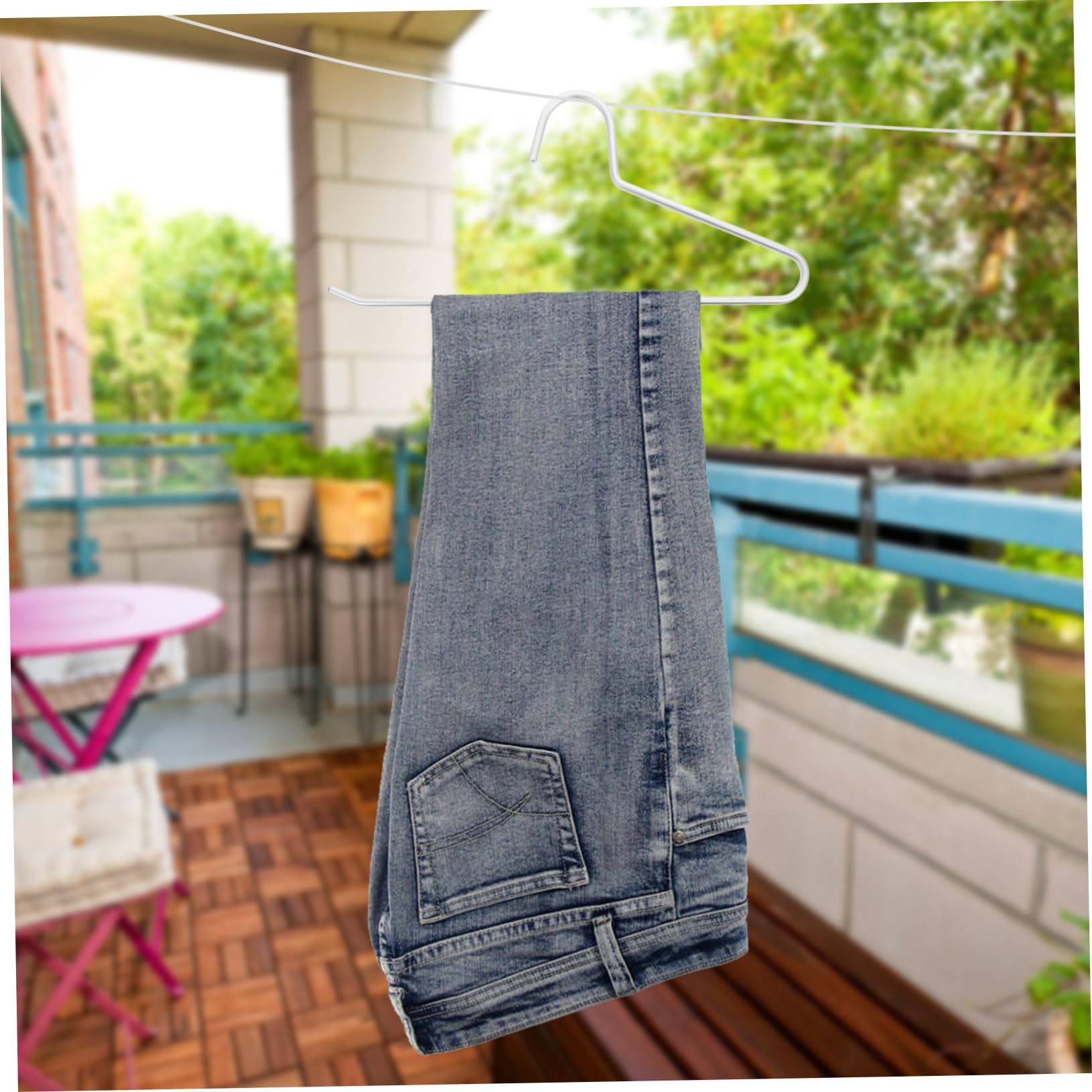 UKCOCO 10pezzi Grucce Per Pantaloni in Robuste e Compatte Grucce Aperte Per Jeans e Guardaroba Organizer Per Pantaloni e Cappotti Antiscivolo