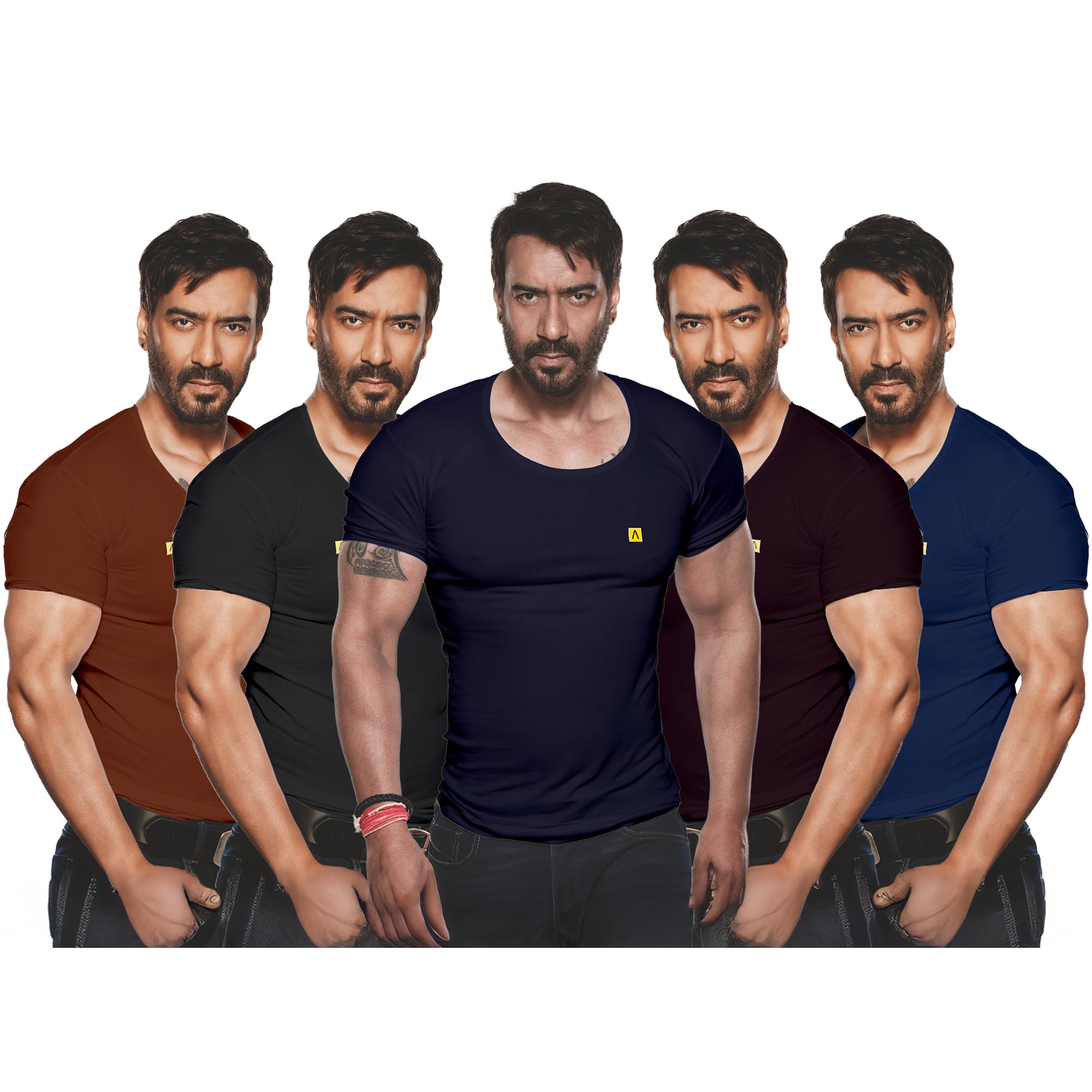 amul comfy Men's Vest | Round Neck | Breathable Lightweight Innerwear | Moisture Wicking | Soft Feel | Pack of 5 | Color May Vary-picture-29