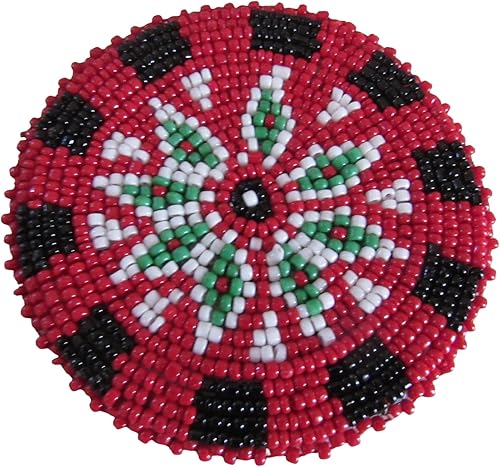 Rosetas tribales con cuentas de cristal de 3.0 in, para manualidades nativas de piel, coser en Regalia Pow, Wow 10d