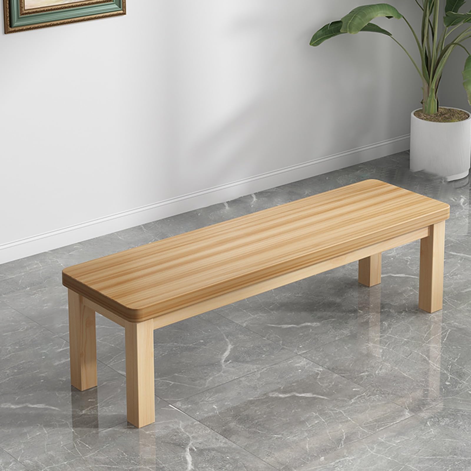 Banc en bois massif vintage style ferme pour un couloir elegant