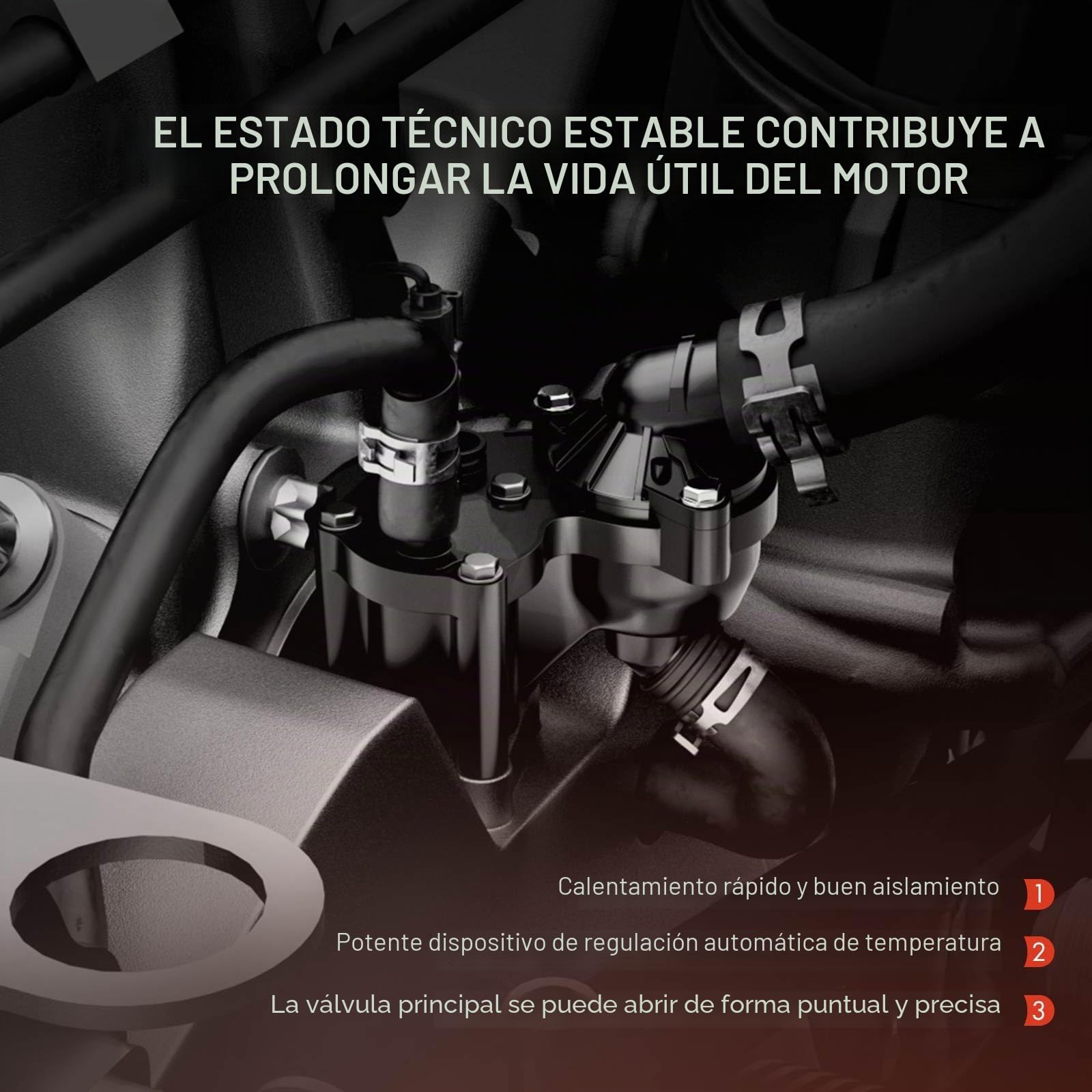 Frankberg Termostato de refrigerante 98°C 9804160380 | Compatible con: Autobús Zafira Life K0, Furgoneta C-Max II, Grandland X A18 P1UO, 308 II L3 LB LH LP LW