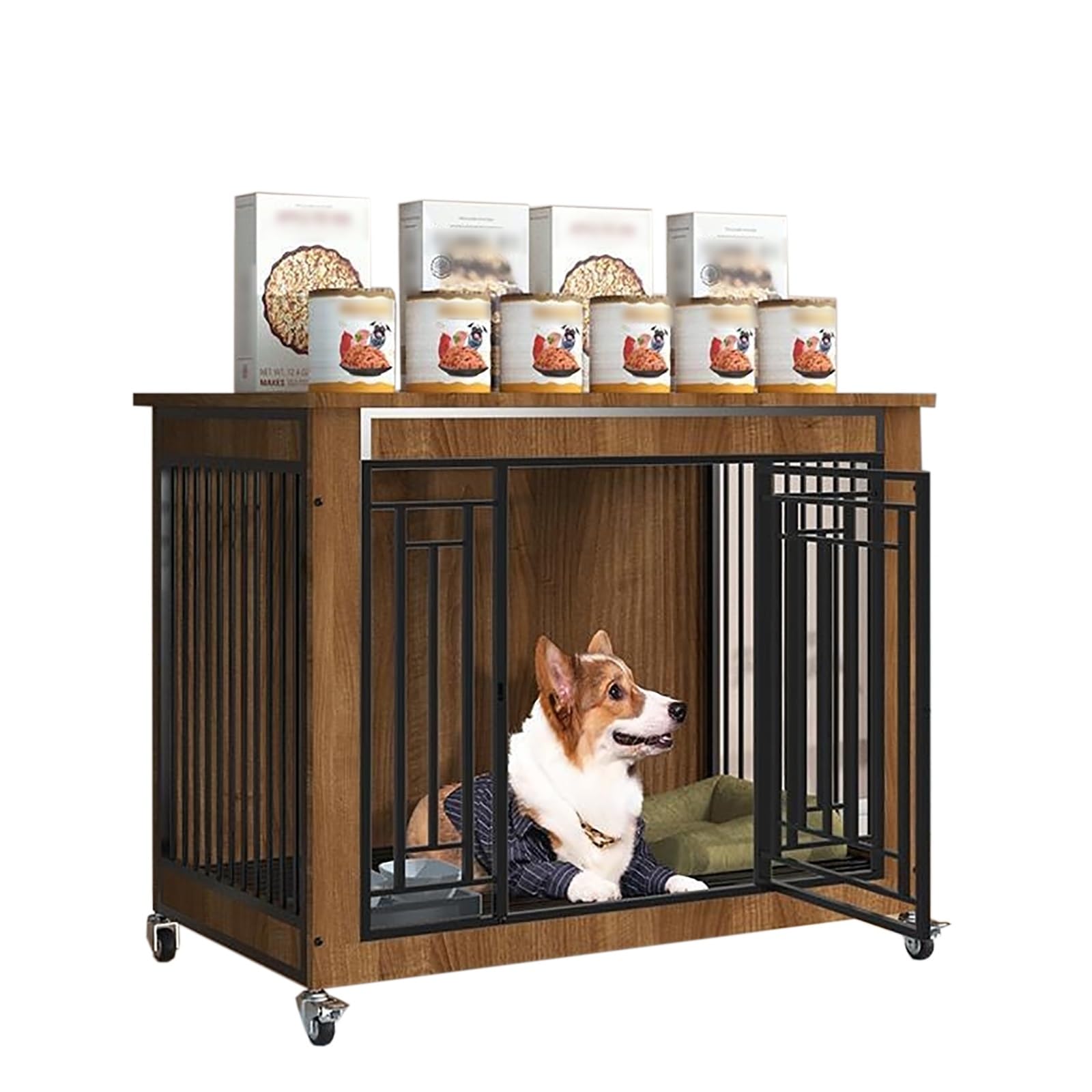 Amazon.co.jp: 犬小屋 屋根付き 室内 中型犬 木製 頑丈 ウッディ  