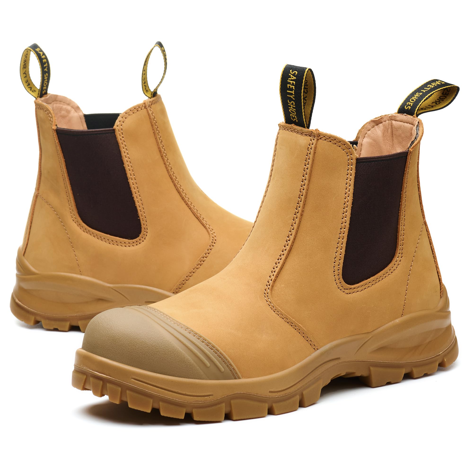 Chelsea Botas de seguridad para hombre Botas con puntera de acero para el trabajo Botas a prueba de pinchazos