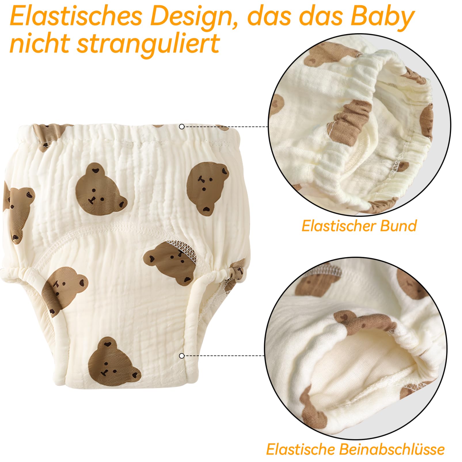 Couches en tissu réutilisables, lavables pour la plupart des bébés et enfants (5 à 9 kg)