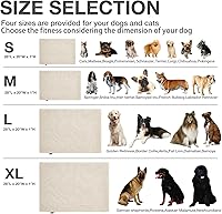 Vista 6 de Dog Crate Pad,Machine Washable and Waterproof Dog Bed Mat,Reversible Dogs Cozy Sleeping Mattress,Kennel Bed for Medium/Large Dogs,Cage Cushion,Beige