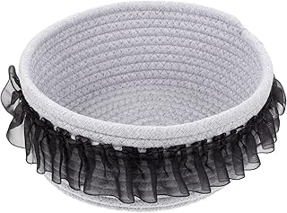 Toyvian 3 Pçs Cesta De Armazenamento De Corda Caixa De Armazenamento De Corda De Algodão Pequena Cesta De Tecido Caixa De Armazenamento De Livros Decoração De Mesa Decoração De Mesa Cesta