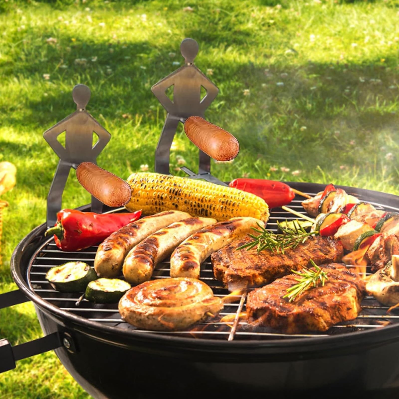 Lot De 2 Supports à Saucisses En Acier Inoxydable Pour Hot-dogs