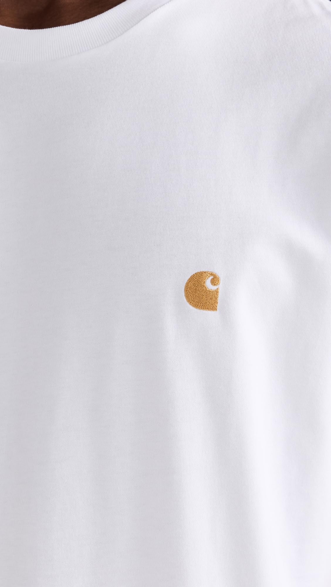 CARHARTT WIP Camiseta Blanca para Hombre con Bordado Logo