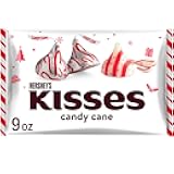 HERSHEY'S KISSES Candy Cane Flavored, Christmas Candy Bag, 9 oz