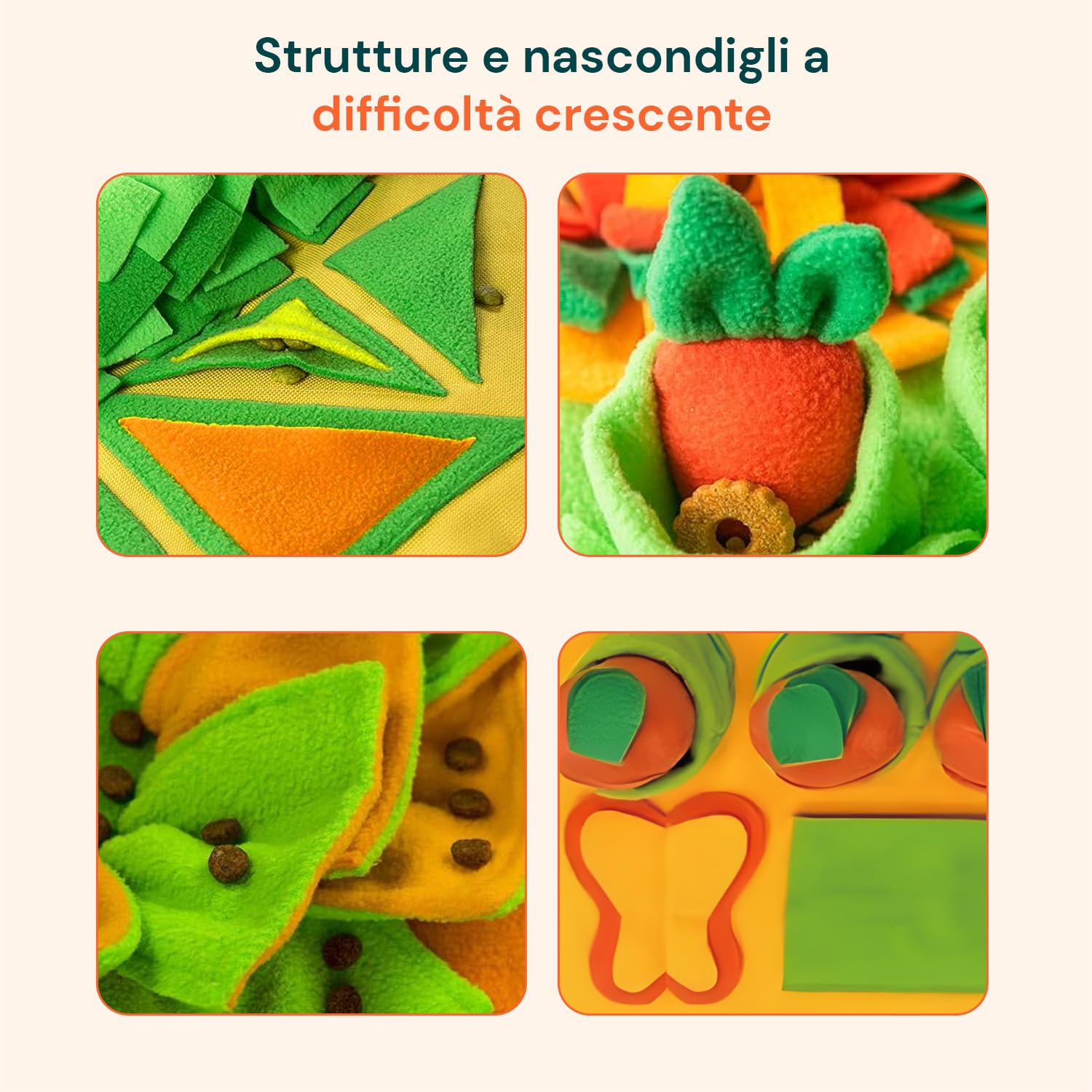 Avilia Tappeto Olfattivo Grande per Cani - Gioco di Attivazione Mentale per Ricerca Cibo e Snack - Snuffle Mat Lavabile e Antiscivolo Contro Noia e Stress - Ideale per Addestramento 79x48.5cm
