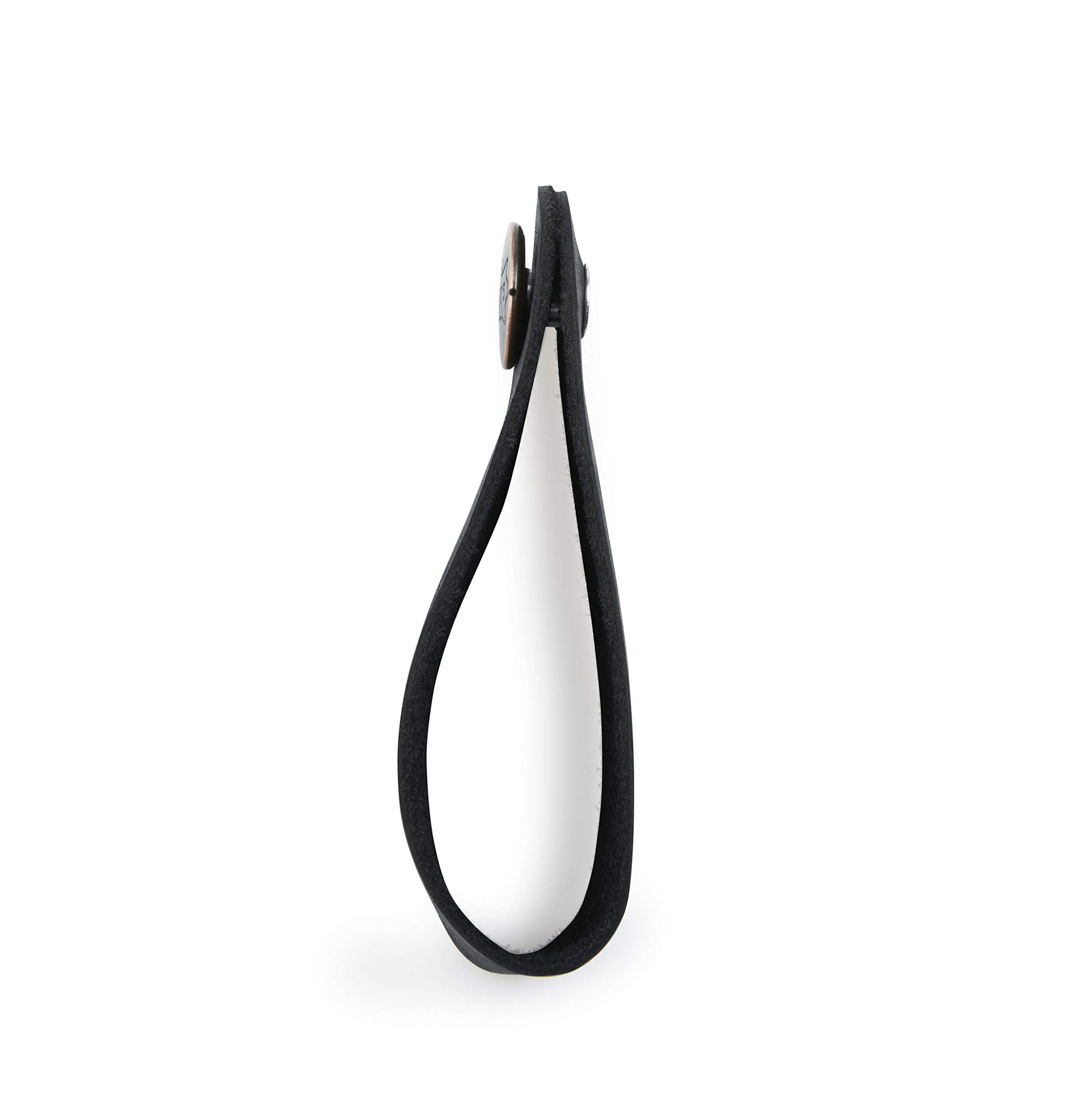 Levy's Leathers MM18CH-BLK Accessories - Leather Headstock Strap Adapter - Black, Black Leather, 191 mm x 25 mm x 1,6 mm - Image 2