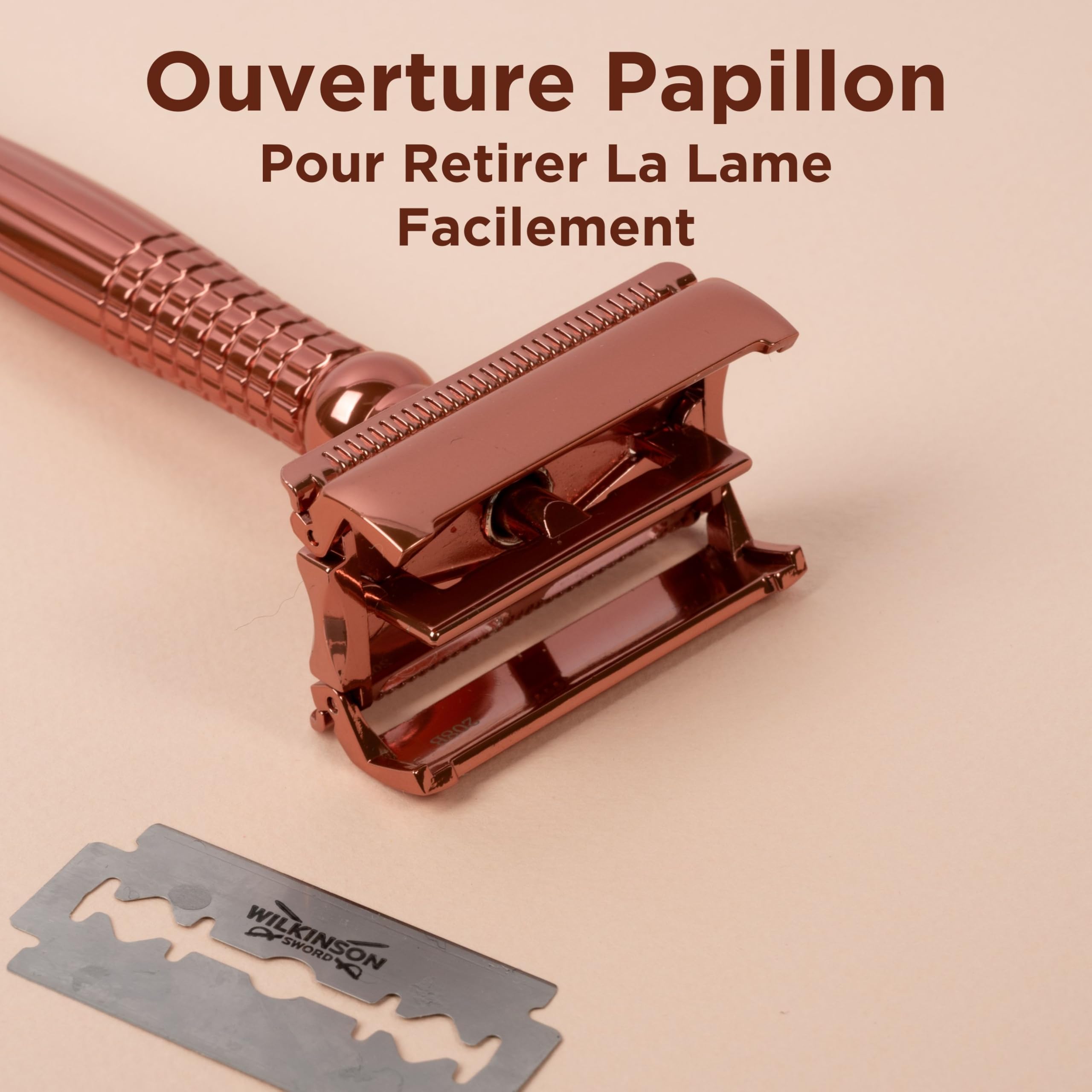Wilkinson Sword Intuition Rose Gold rasoir pour femmes, pour la routine de soin, pack contenant 1 manche de rasoir réutilisable et 10 lames de rechange