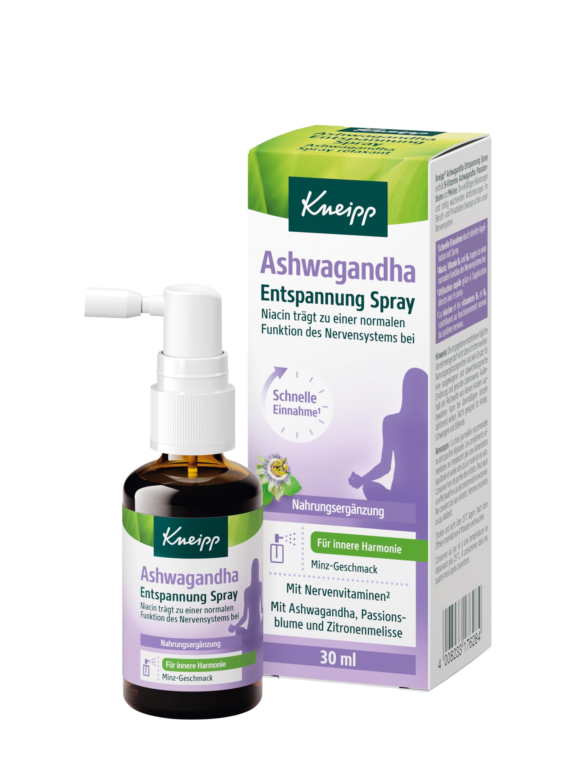 Kneipp Ashwagandha Entspannung Spray – 30 ml (Nahrungsergänzungsmittel)