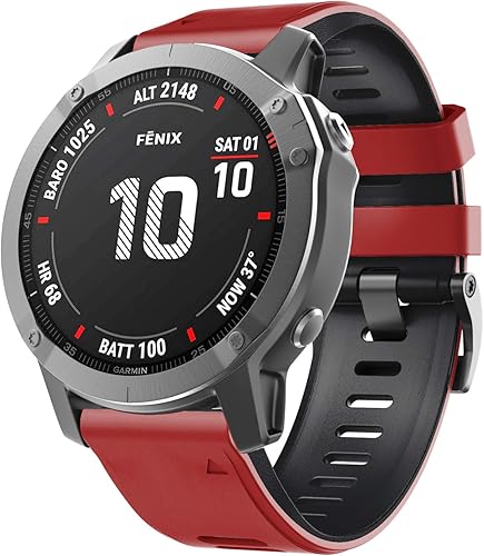 Miniatura 33 de NotoCity Compatible with Fenix 6X Watchbands Silicone Sport Watch Strap for Fenix 5X/5X Plus/Fenix 6X Pro/Fenix 7X/Fenix 3/Fenix 3 HR/Tactix/Descent