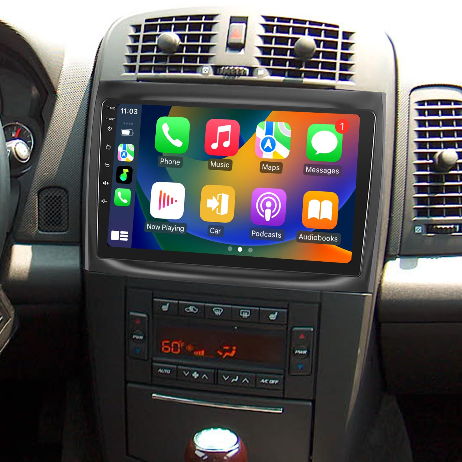 Photo 1 of Car Radio Stereo for Cadillac CTS 2003-2007 Cadillac SRX 2004-2008 Apple Carplay Android Auto 10.1 Inch IPS Touch Screen Car Stereo with Bluetooth WiFi DSP GPS Navigation FM/RDS Backup Camera SWC