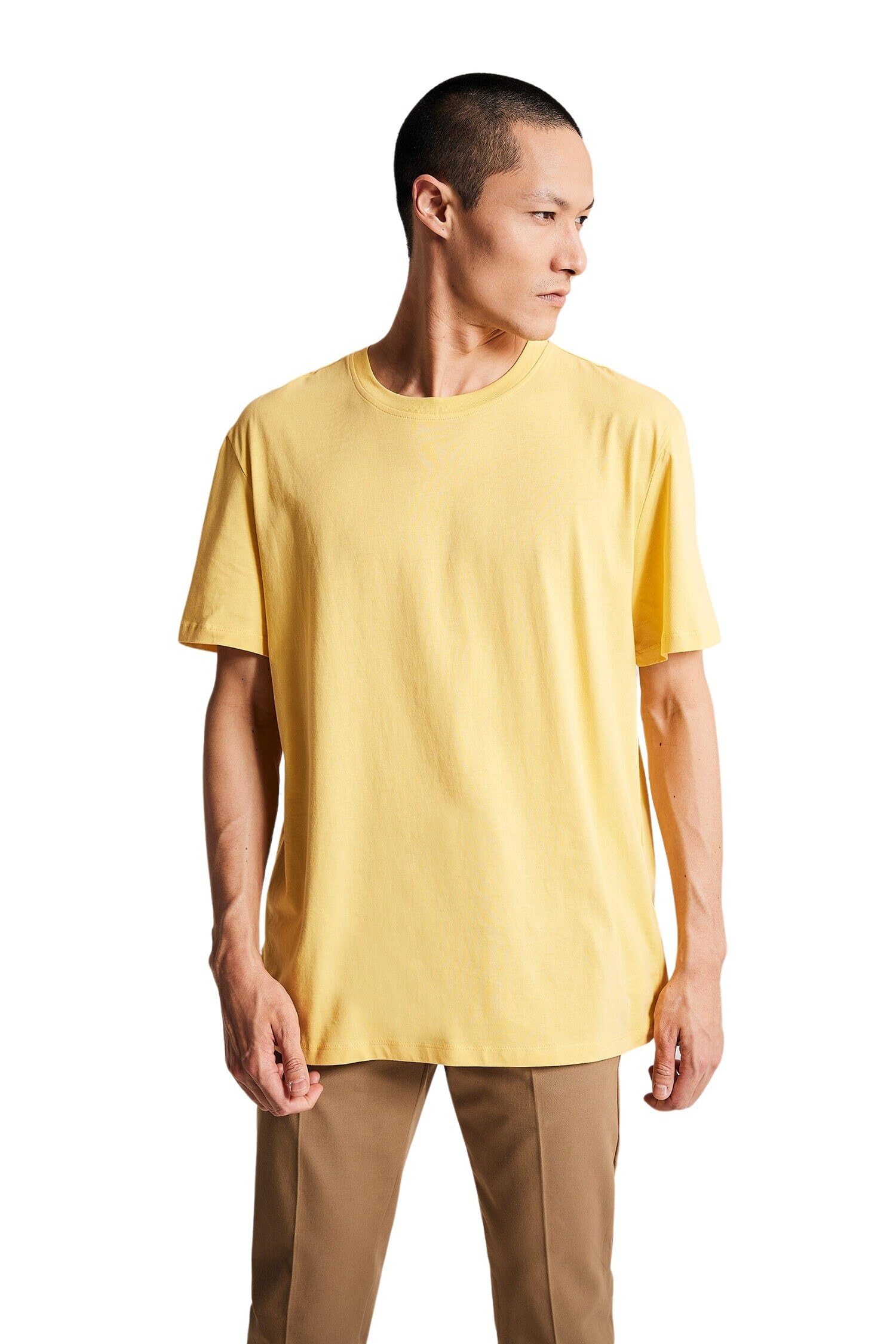 Erkek New Regular Fit Bisiklet Yaka Basic Kısa Kollu %100 Pamuk Tişört