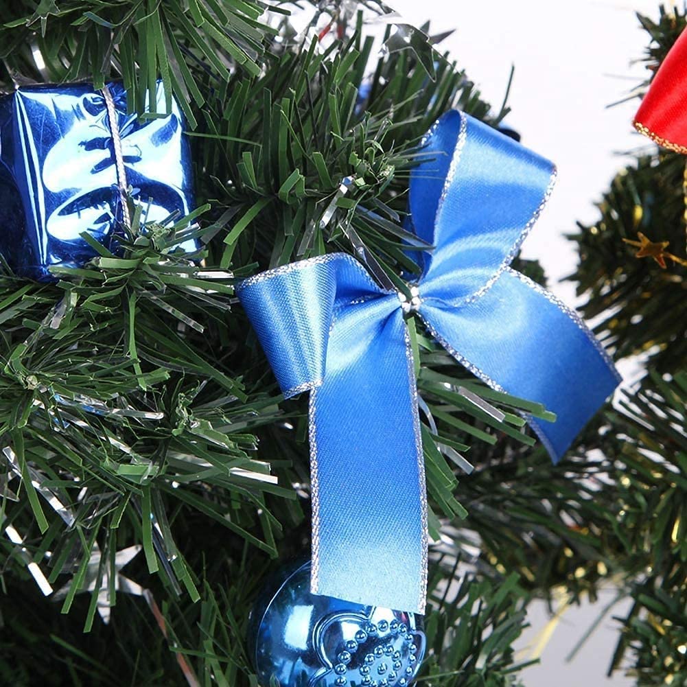 Mini Albero Di Natale Artificiale 60 Cm Con Luci LED E Sfere - Decorazione Per Tavolo, Casa E Ufficio Alberello Natale Piccolo